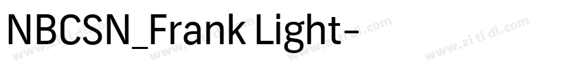 NBCSN_Frank Light字体转换